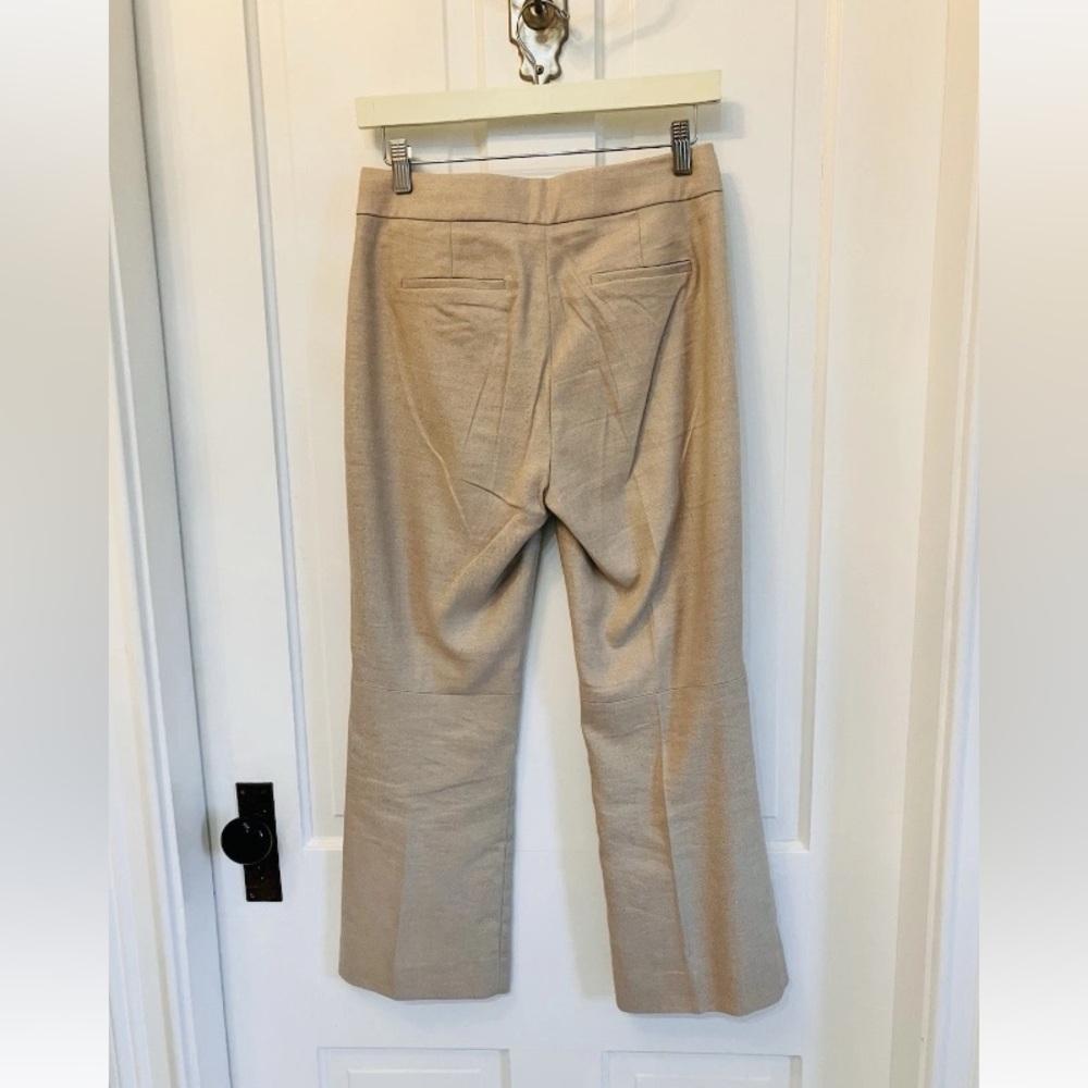 J. Crew Hayden Tan Linen Blend Kickout Crop Flare Pant size 2 - Picture 3 of 9